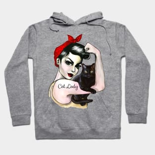 Strong Cat Lady Gift T-shirt For Lover Cat Hoodie